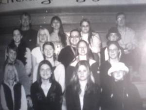 Literary magazine staff. I'm the second from the left in the front row.
